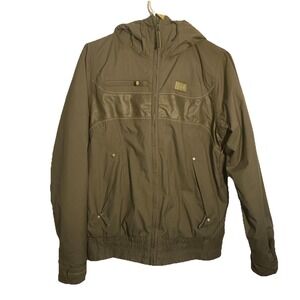 Helly Hansen Ski Coat Green Full Zipper Hooded‎ Parka Jacket Women's  Medium